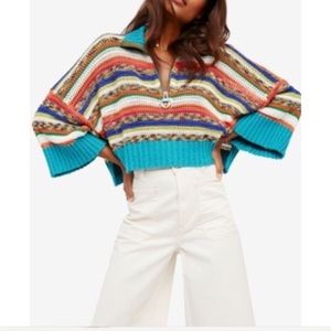 Free People half zip pullover